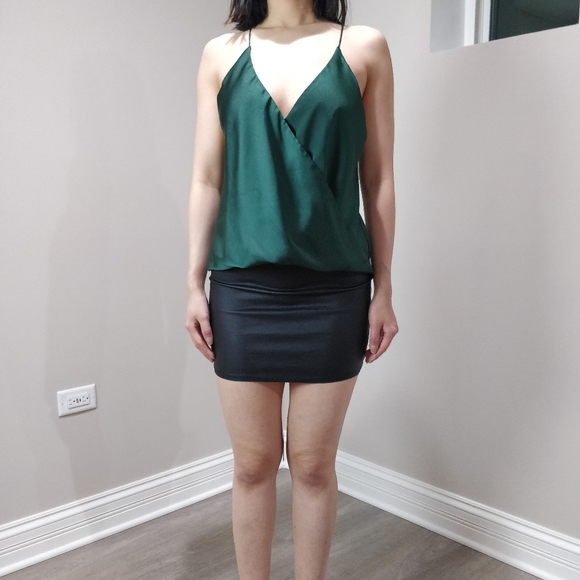 Akira Red Label silky green camisole blouse - Picture 4 of 12